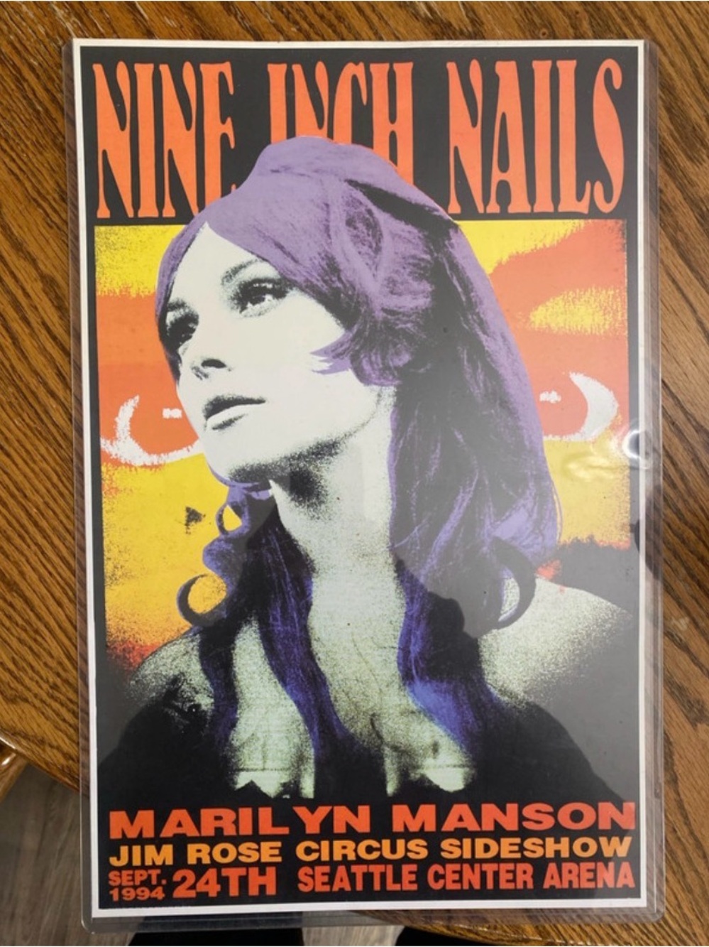 NIN 1994 Seattle Concert Poster Reproduction - Frank Kozik Art print 11X17